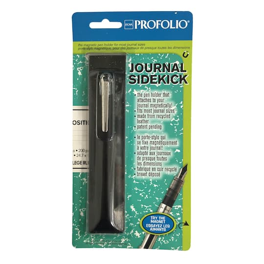 Itoya&#xAE; Journal Sidekick Black Magnetic Pen Holder